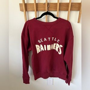 Red Seattle Rainiers Crewneck Sweatshirt